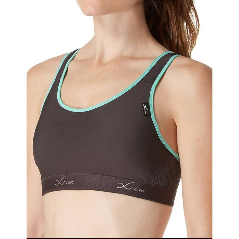 CW-X Xtra Versatx Running Bra •36 B/C• Black Pink Print Polyester 165104A